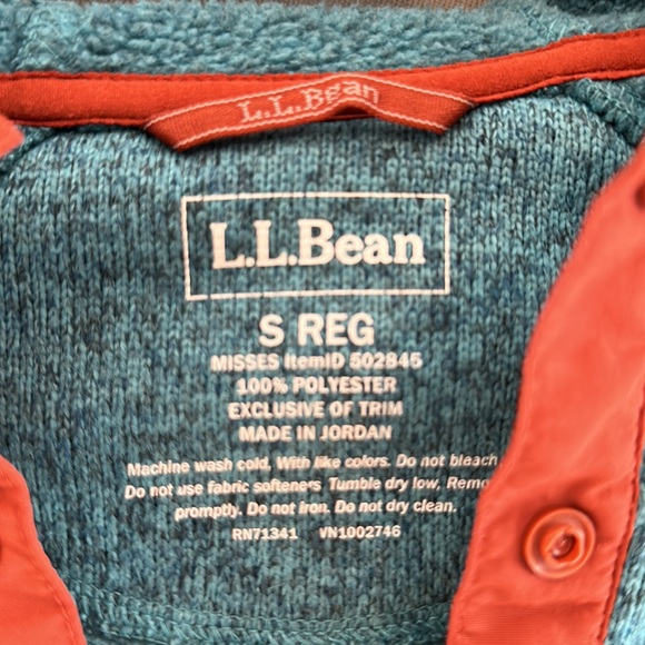 L.L Bean Womens Fleece Pullover Hoodie Snap 502845 - Picture 2 of 4